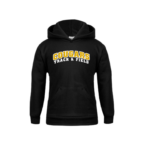 College Youth Black Fleece Hoodie-Track and Field