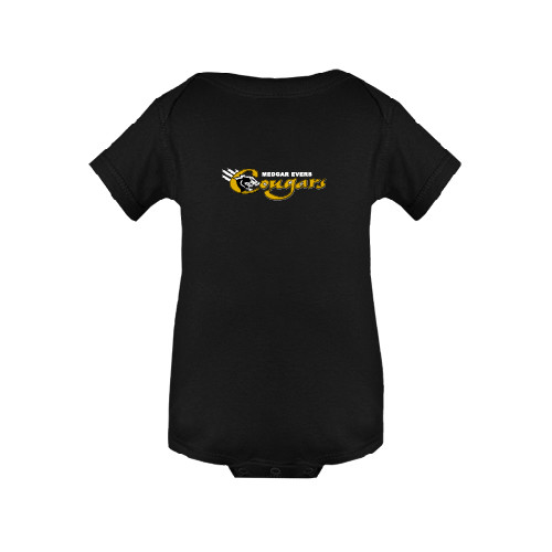 College Black Infant Onesie-Medgar Evers Cougars