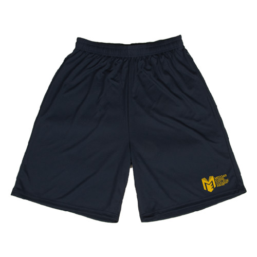 College Black Performance Classic 9 Inch Short-Official Logo