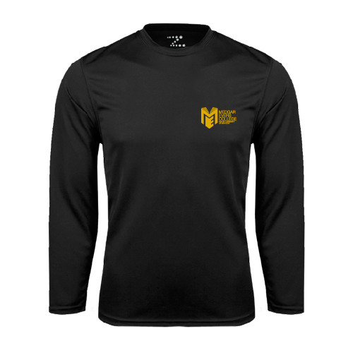College Black Performance Long Sleeve Shirt-Official Logo