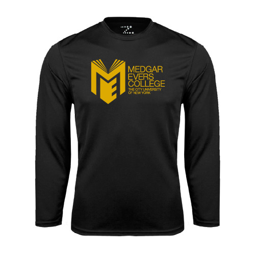 College Black Performance Long Sleeve Shirt-Official Logo