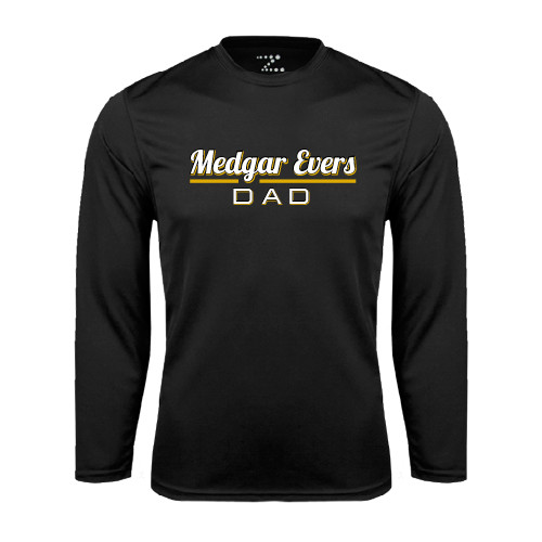 College Black Performance Long Sleeve Shirt-Dad