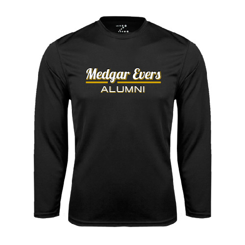 College Black Performance Long Sleeve Shirt-Alumni