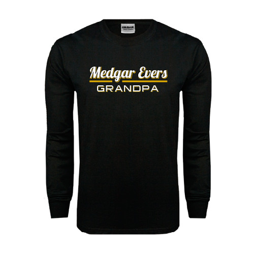 College Black Long Sleeve T Shirt-Grandpa