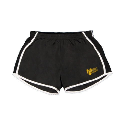College Womens Black/White Team Short-Official Logo