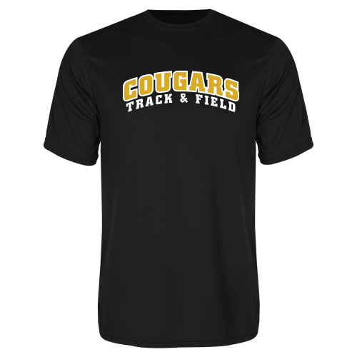 College Black Performance Tee-Track and Field