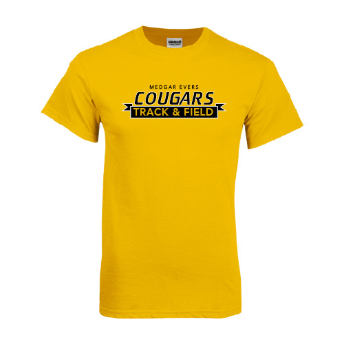 College Gold T-Shirt-Track and Field Design