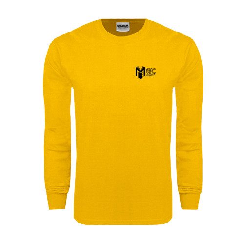 College Gold Long Sleeve T Shirt-Official Logo