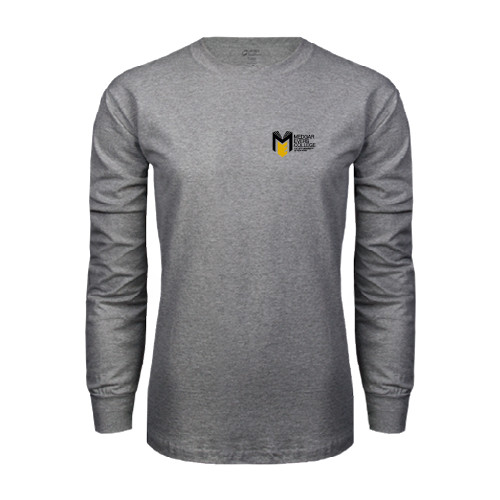 College Grey Long Sleeve T Shirt-Official Logo