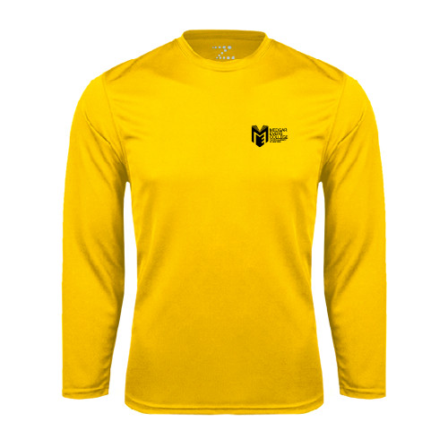 College Gold Performance Long Sleeve Shirt-Official Logo