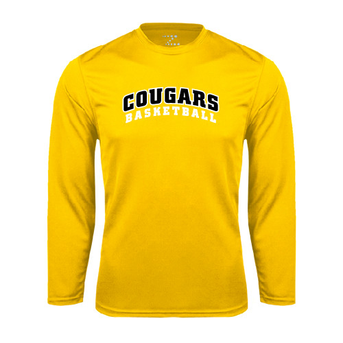 College Gold Performance Long Sleeve Shirt-Basketball