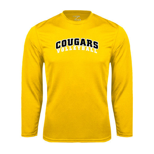 College Gold Performance Long Sleeve Shirt-Volleyball