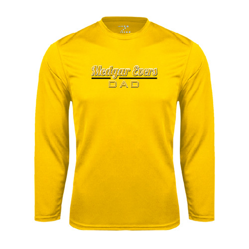 College Gold Performance Long Sleeve Shirt-Dad