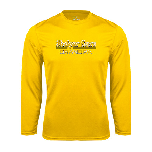 College Gold Performance Long Sleeve Shirt-Grandpa