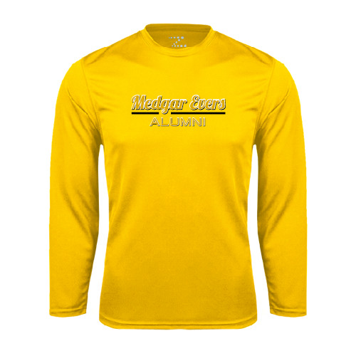 College Gold Performance Long Sleeve Shirt-Alumni
