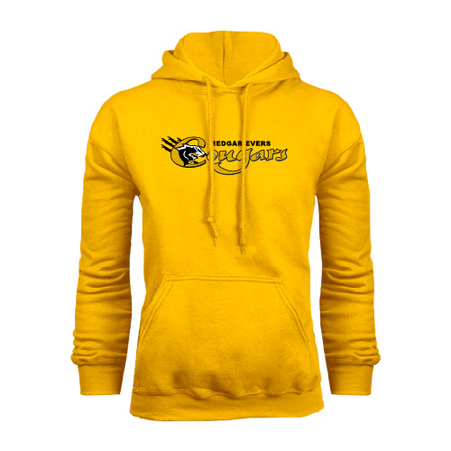 College Gold Fleece Hoodie-Medgar Evers Cougars