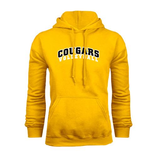 College Gold Fleece Hoodie-Volleyball