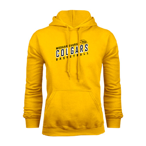 College Gold Fleece Hoodie-Basketball Design