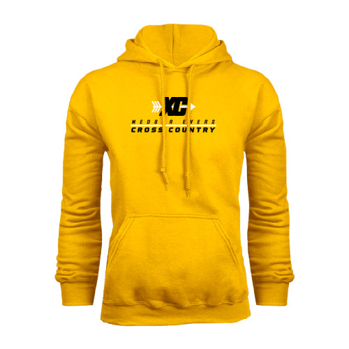College Gold Fleece Hoodie-Cross Country Design
