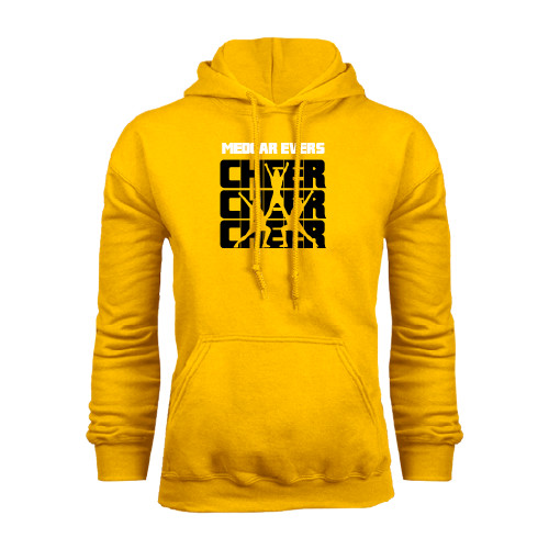 College Gold Fleece Hoodie-Cheer Design