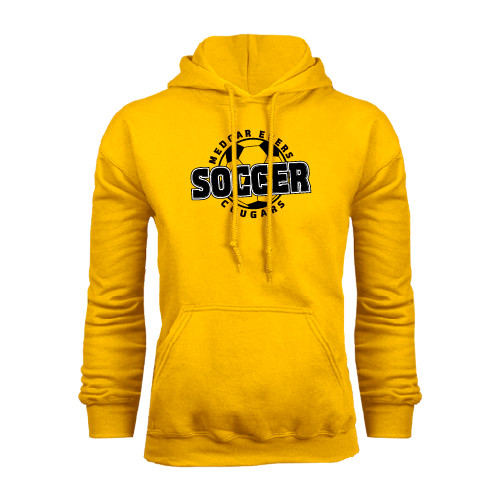 College Gold Fleece Hoodie-Soccer Design