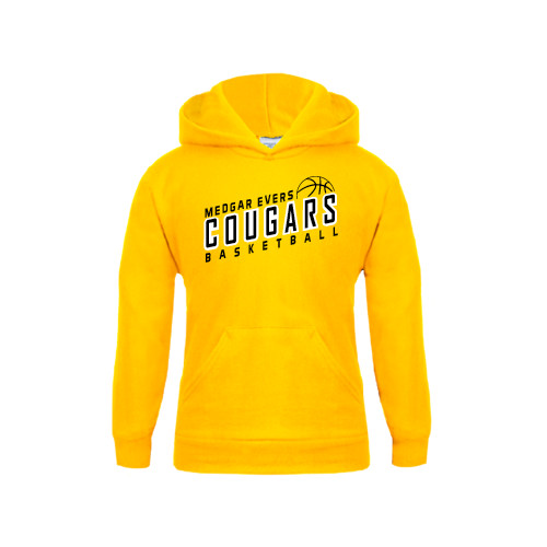 College Youth Gold Fleece Hoodie-Basketball Design