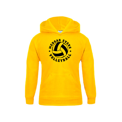 College Youth Gold Fleece Hoodie-Volleyball Design