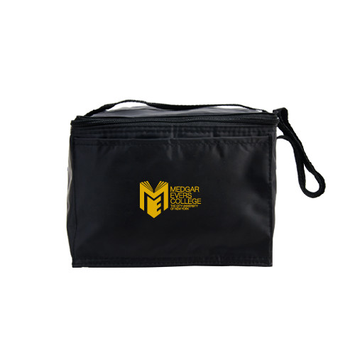 College Six Pack Black Cooler-Official Logo