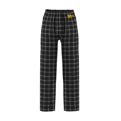 College Black/Grey Flannel Pajama Pant-Official Logo