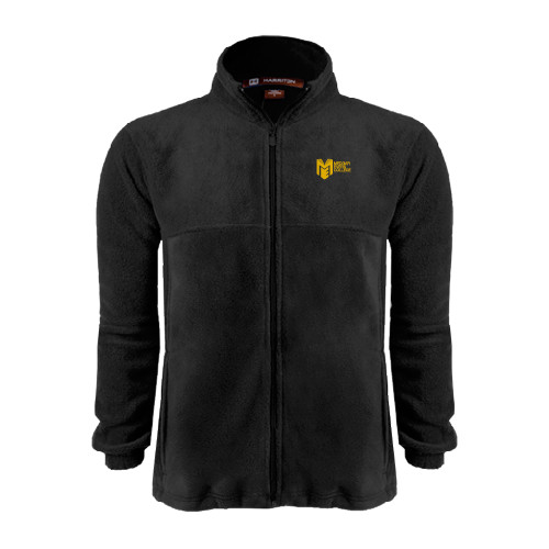 College Black Fleece Full Zip Jacket-Official Logo