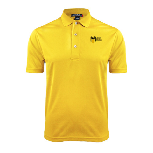 College Gold Dry Mesh Polo-Official Logo