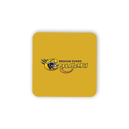 College Hardboard Coaster w/Cork Backing-Medgar Evers Cougars