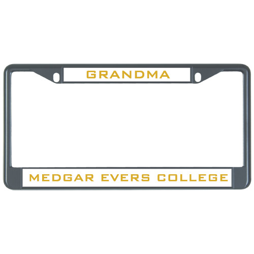 College Metal License Plate Frame in Black-Grandma