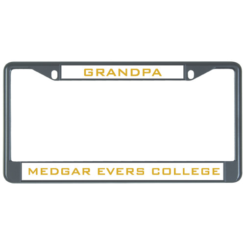 College Metal License Plate Frame in Black-Grandpa