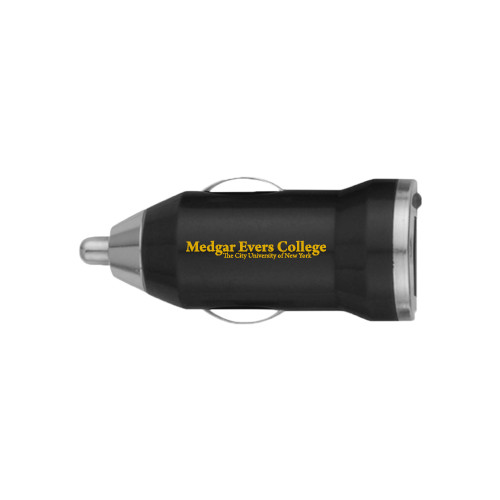 College On the Go Black Car Charger-Wordmark