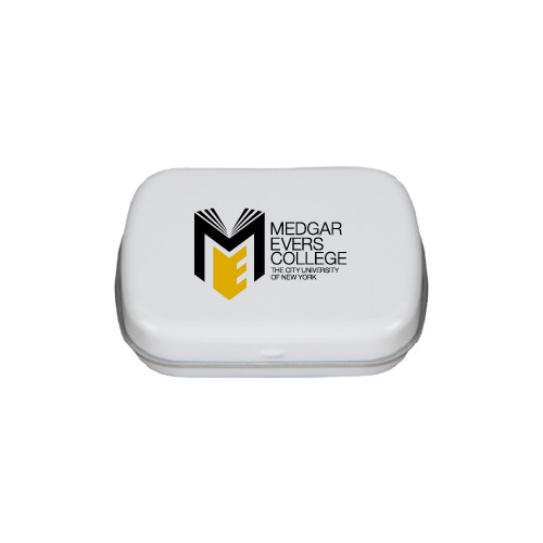 College White Rectangular Peppermint Tin-Official Logo