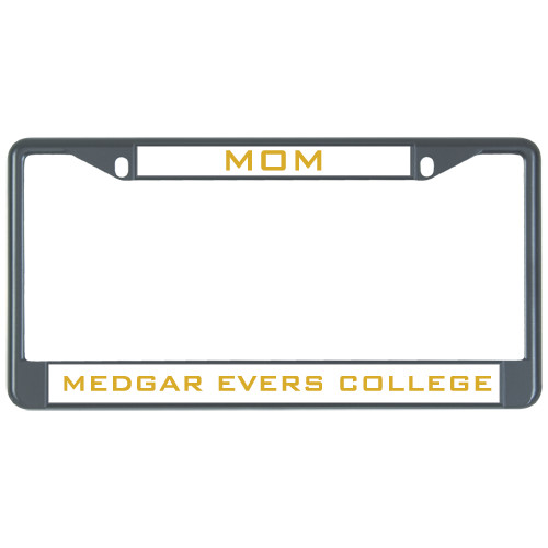 College Mom Metal License Plate Frame in Black-Mom