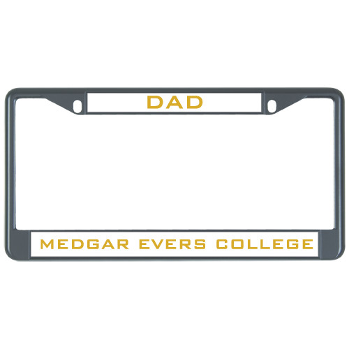 College Dad Metal License Plate Frame in Black-Dad