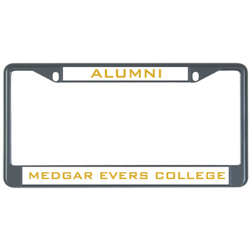 College Alumni Metal License Plate Frame in Black-Alumni