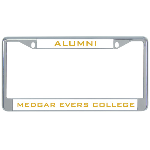 College Alumni Metal License Plate Frame in Chrome-Alumni