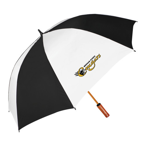 College 64 Inch Black/White Umbrella-Medgar Evers Cougars