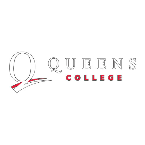 Medium Decal-Queens College Stacked, 8 inches wide