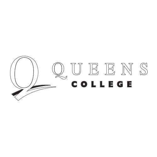 Medium Decal-Queens College Stacked, 8 inches wide