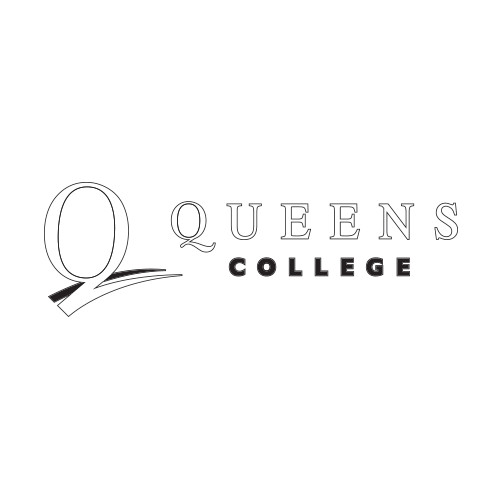 Small Decal-Queens College Stacked, 6 inches wide