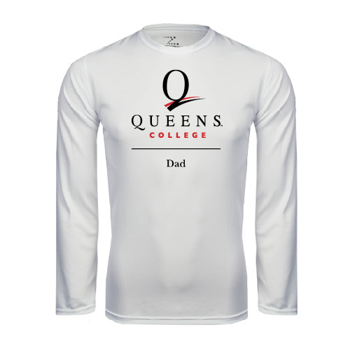 White Performance Long Sleeve Shirt-Dad