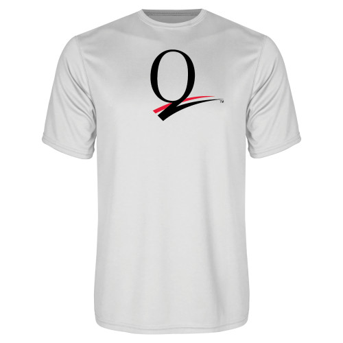 White Performance Tee-Q Logo