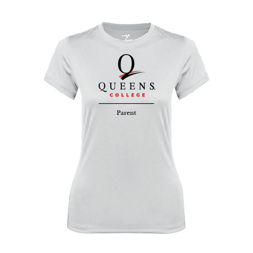 Womens White Performance Tee-Parent