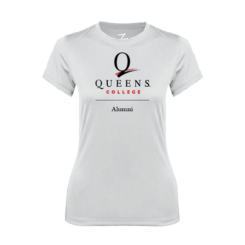 Womens White Performance Tee-Alumni