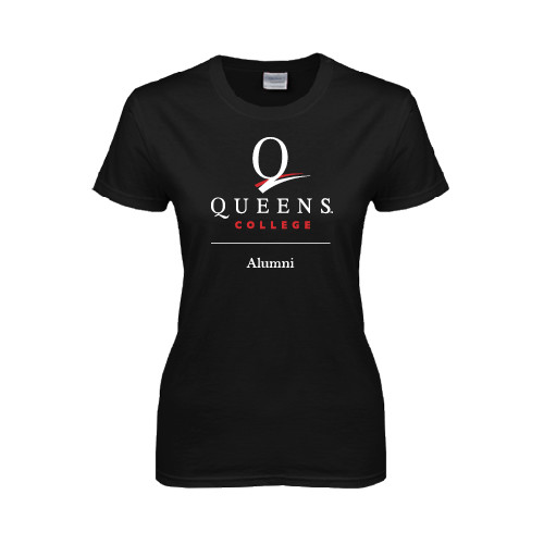 Womens Black Short Sleeve Tee-Alumni