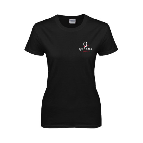 Womens Black Short Sleeve Tee-Official Logo